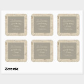 Digitale handgemaakte Floral Paper Natural Soap Vierkante Sticker (Vel)