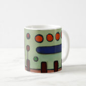 Digitale Harmonie Modulair Synthetisch Ontwerp Koffiemok (Voorkant rechts)