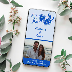 Digitale Hart Hanger Met Foto Save the Date