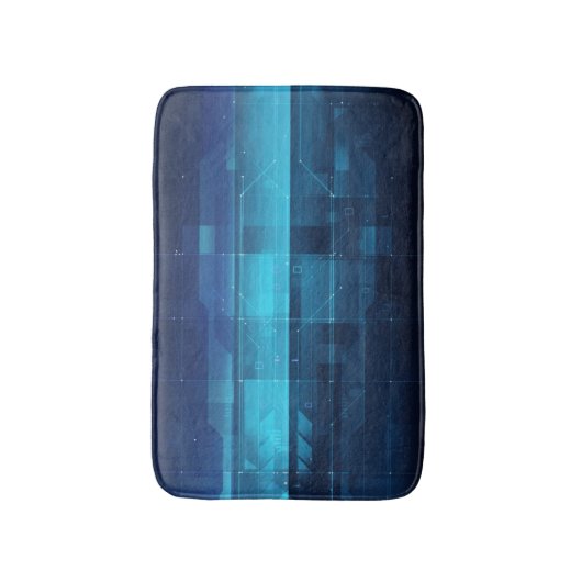 Digitale high-tech achtergrond badmat (Voorkant Verticaal)