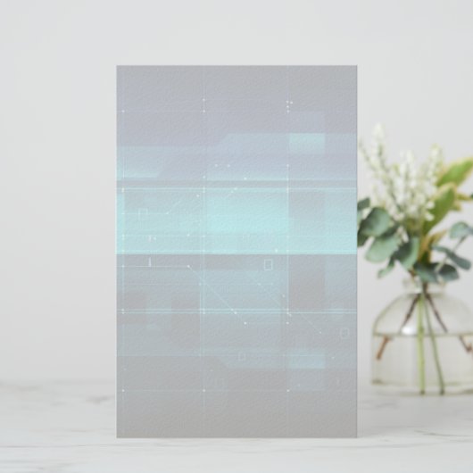 Digitale high-tech achtergrond briefpapier (Staand voorkant)