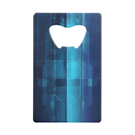 Digitale high-tech achtergrond creditkaart flessenopener (Voorkant)