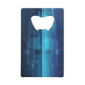 Digitale high-tech achtergrond creditkaart flessenopener (Achterkant)