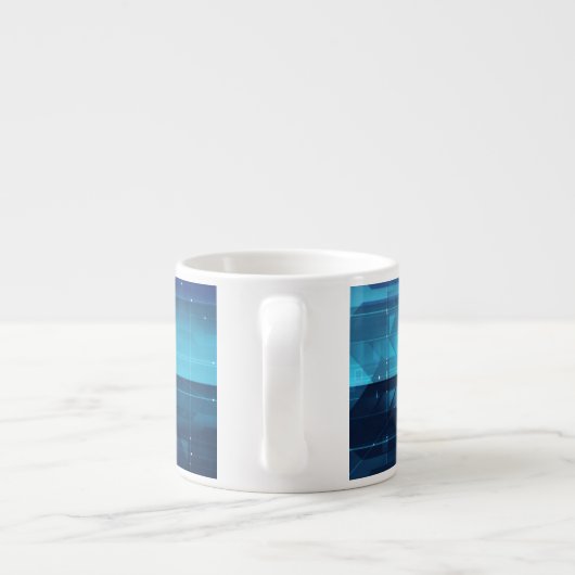 Digitale high-tech achtergrond espresso kop (Achterkant)