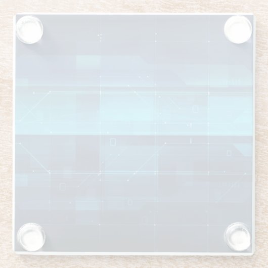 Digitale high-tech achtergrond glazen onderzetter (Achterkant)