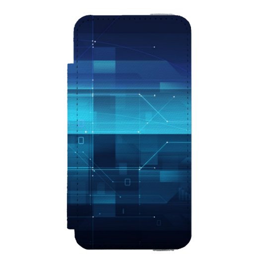 Digitale high-tech achtergrond incipio iPhone portemonnee hoesje (Voorkant Agenda)
