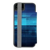 Digitale high-tech achtergrond incipio iPhone portemonnee hoesje (Agenda Achterkant)