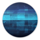 Digitale high-tech achtergrond keramische knop (Voorkant)