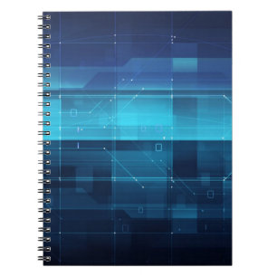 Digitale high-tech achtergrond notitieboek