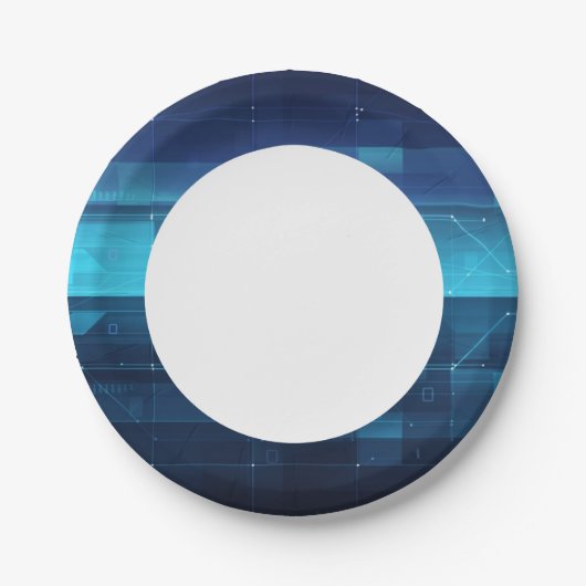 Digitale high-tech achtergrond papieren bordje (Voorkant)