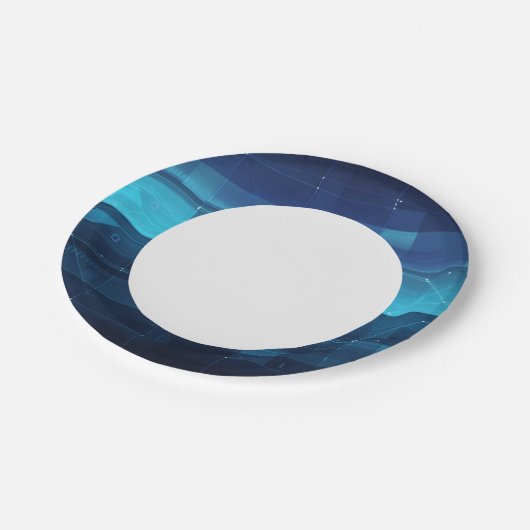 Digitale high-tech achtergrond papieren bordje (Gekanteld)