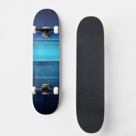 Digitale high-tech achtergrond persoonlijk skateboard (Voorkant)