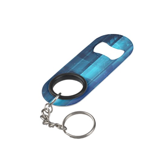 Digitale high-tech achtergrond sleutelhanger flessenopener (Achterkant Gekanteld)