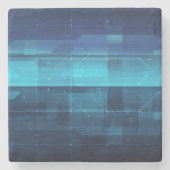 Digitale high-tech achtergrond stenen onderzetter (Voorkant)