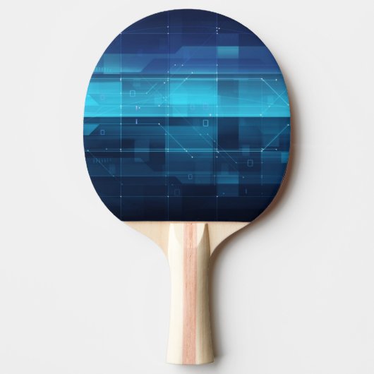 Digitale high-tech achtergrond tafeltennisbatje (Voorkant)