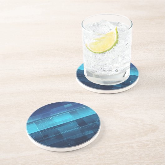 Digitale high-tech achtergrond zandsteen onderzetter (Zijkant)