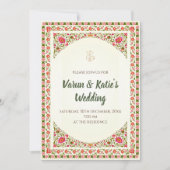 Digitale Hindoe bruiloft uitnodigen Indiase bruilo Kaart (Voorkant)