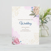 Digitale Hindoe bruiloft uitnodiging Indiase bruil (Staand voorkant)