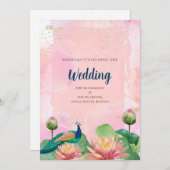 Digitale Hindoe bruiloft uitnodiging Indiase bruil (Voorkant / Achterkant)