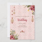 Digitale Hindoe bruiloft uitnodiging Indiase bruil (Voorkant)