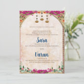 Digitale Hindoe trouwkaart Indiase trouwkaart Kaart (Staand voorkant)