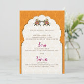 Digitale Hindoe trouwkaart Indiase trouwkaart Kaart (Staand voorkant)