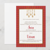 Digitale Hindoe trouwkaart Indiase trouwkaart Kaart (Voorkant / Achterkant)