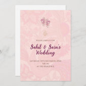 Digitale Hindoe uitnodiging Indiase bruiloft uitno (Voorkant / Achterkant)