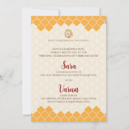 Digitale hindoeistische trouwkaart Indiase trouwka Kaart