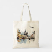  digitale historische oude binnenstad Praag. Tote Bag (Achterkant)