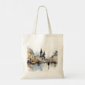  digitale historische oude binnenstad Praag. Tote Bag (Achterkant)