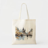  digitale historische oude binnenstad Praag. Tote Bag (Voorkant)