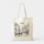  digitale historische oude binnenstad Praag. Tote Bag (Achterkant)