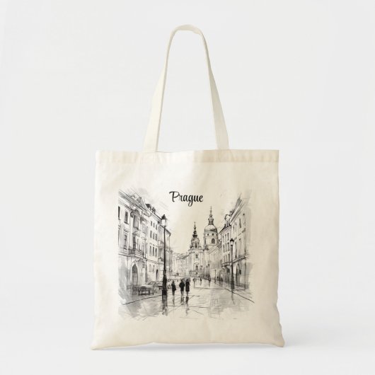  digitale historische oude binnenstad Praag. Tote Bag (Voorkant)