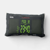 Digitale horloge voorzijde lendenkussen kussen (Achterkant)