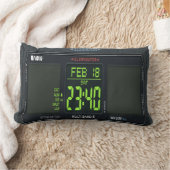 Digitale horloge voorzijde lendenkussen kussen (Deken)