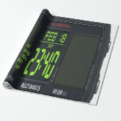 Digitale horloge wijzerplaat inpakpapier (Uitgerold)