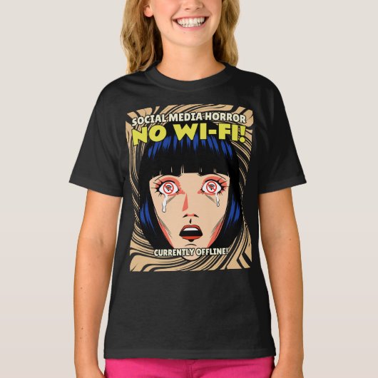 Digitale Horrorgeschiedenis - Sociale Media T-shirt (Voorkant)