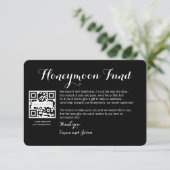 Digitale huwelijksreis fonds trouw zwart  informatiekaartje (Staand voorkant)