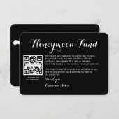Digitale huwelijksreis fonds trouw zwart  informatiekaartje (Voorkant / Achterkant)