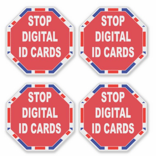 Digitale id-Kaarten stoppen Sticker (Voorkant)