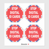 Digitale id-Kaarten stoppen Sticker (Vel)