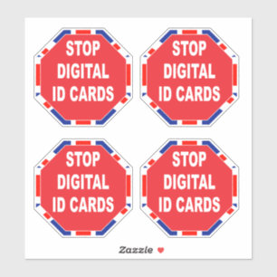 Digitale id-Kaarten stoppen Sticker