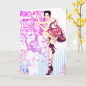 Digitale illustratie geïnspireerde "Mode China - Kaart (Gele Bloem)