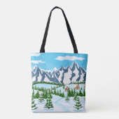 Digitale illustratie met inscriptkoffie t tote bag (Achterkant)