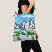 Digitale illustratie met inscriptkoffie t tote bag (Dichtbij)