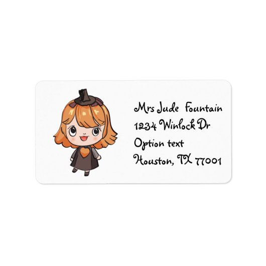 digitale illustratie Terugkeeradres Mailing Label (Voorkant)
