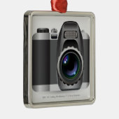 Digitale illustratie van digitale camera metalen ornament (Rechts)