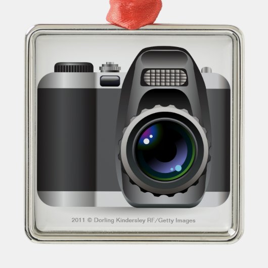 Digitale illustratie van digitale camera metalen ornament (Voorkant)