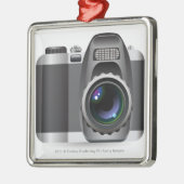 Digitale illustratie van digitale camera metalen ornament (Links)